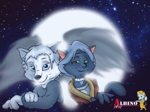 Rating: Safe Score: 0 Tags: 4:3 albinoart anthro blue_eyes canid canine canis domestic_cat duo e621 feathered_wings feathers felid feline felis female green_eyes looking_at_viewer male mammal moon star wings wolf User: bunchy7s