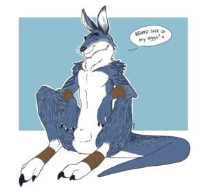 Rating: Explicit Score: 0 Tags: abstract_background alternate_species anatomically_correct anatomically_correct_genitalia animal_genitalia arm_wraps balls balls_above_penis dialogue e._aster_bunnymund e621 english_text fully_sheathed fur genitals heart_symbol inviting kangaroo leg_wraps looking_at_viewer macropod male mammal marsupial nude rise_of_the_guardians sheath silverleo simple_background sitting solo speech_bubble text whiskers wraps User: bunchy7s
