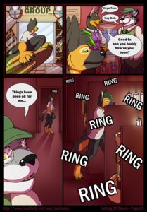 Rating: Questionable Score: 0 Tags: anthro bioluminescence canid canine canis claws clothed clothing comic dialogue digital_media_(artwork) domestic_dog e621 english_text fur glowing group male mammal office outside sound_effects speech_bubble tail text water_cooler worker working zambuka zombie_(character) User: bunchy7s