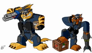 Rating: Safe Score: 0 Tags: anthro box buckle chance_furlong claws clothing container domestic_cat duo e621 felid feline felis fur gloves handwear hanna-barbera hat headgear headwear jake_clawson looking_at_viewer male mammal mask mitsuru_sugiura simple_background standing stripes swat_kats tail teeth weapon white_background User: bunchy7s