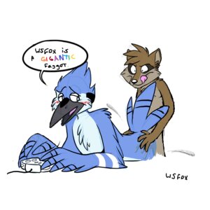 Rating: Explicit Score: 0 Tags: 2boys anal_penetration anal_sex anthro_on_anthro artist_name ass avian blue_jay blush controller cum_in_ass furry gay interspecies male mordecai multiple_males naughty_face no_humans raccoon regular_show rigby rule34 tongue tongue_out ws_fox yaoi User: bunchy7s