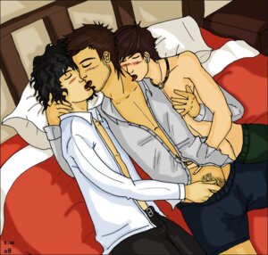 Rating: Explicit Score: 0 Tags: 3boys artist_request gay male rule34 threesome yaoi User: bunchy7s
