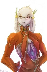 Rating: Safe Score: 0 Tags: alternative_fashion anthro breasts clothing e621 eyewear female fur glasses j-fashion lagomorph lena leporid mammal ouji_(fashion) quadrackss rabbit red_eyes solo white_body white_fur User: bunchy7s