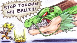 Rating: Safe Score: 0 Tags: 2004 angry asian_mythology blonde_hair dialogue dokuro dragon dragon_ball dragon_ball_(object) dragon_ball_z duo e621 east_asian_mythology eastern_dragon english_text feral goku green_body green_scales hair horn human humor innuendo joke looking_back male mammal mythological_creature mythological_scalie mythology red_eyes running saiyan scales scalie shenron simple_background size_difference super_saiyan teeth text traditional_media_(artwork) whiskers User: bunchy7s