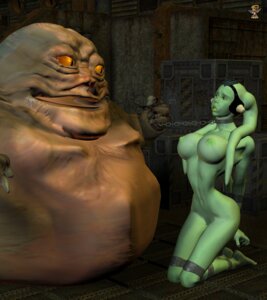 Rating: Explicit Score: 0 Tags: bondage breasts chains collar female green_skin hutt jabba_the_hutt leash nipples nude oola return_of_the_jedi rule34 slave star_wars twi'lek User: bunchy7s