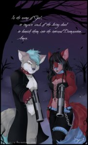 Rating: Safe Score: 0 Tags: anthro bade-lone-wolf canid canine canis duo e621 female gun halloween hellsing hi_res holidays kinky_wolfess leather male mammal quote ranged_weapon sowia tail weapon wolf User: bunchy7s