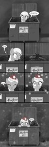 Rating: Safe Score: 0 Tags: 2013 black_and_white black_and_white_and_red christmas christmas_clothing christmas_headwear clothing comic commentary derp_eyes derpy_hooves_(mlp) dialogue dumpster duo e621 english_text equid equine female feral friendship_is_magic fur_trim_(clothing) hair hasbro hat headgear headwear hi_res holidays horse mammal monochrome murid murine my_little_pony nimaru outside pony rat rejection rodent sad santa_hat sign snow snowflake snowing solo_focus spot_color text trash User: bunchy7s