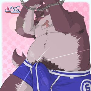 Rating: Explicit Score: 0 Tags: 1:1 2013 anthro barazoku blush bodily_fluids bulge chain clothed clothing e621 erection erection_under_clothing eyebrows genital_fluids genitals japanese_text kemono male meimei_kia overweight overweight_anthro overweight_male penis precum precum_through_clothing pubes solo tears teeth tenting text tongue tongue_out underwear underwear_festival wet wet_clothing きあ User: bunchy7s
