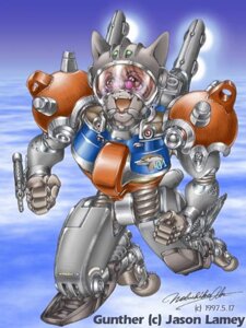 Rating: Questionable Score: 0 Tags: 1997 3:4 ambiguous_species anthro armor battle_armor dated e621 gunther_(jason_lamey) karabiner machine male mammal outside power_armor signature solo User: bunchy7s