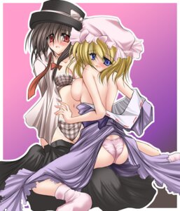 Rating: Questionable Score: 0 Tags: 2girls breasts danshaku female footwear ghostly_field_club lingerie maribel_hearn multiple_females multiple_girls renko_usami rule34 socks touhou underwear yuri User: bunchy7s