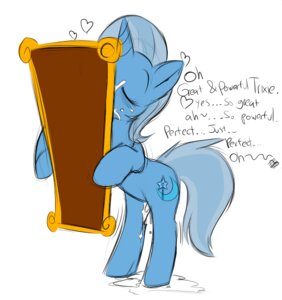 Rating: Explicit Score: 0 Tags: 0r0ch1 autoeroticism bodily_fluids e621 english_text equid equine eyes_closed female feral friendship_is_magic genital_fluids hasbro horn horse mammal mirror my_little_pony mythological_creature mythological_equine mythology narcissism pony saliva solo tail text trixie_(mlp) unicorn vaginal_fluids User: bunchy7s