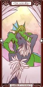 Rating: Safe Score: 0 Tags: 1:2 ambiguous_gender anthro blonde_hair border card card_template digital_media_(artwork) dragon duo e621 eye_through_hair feathered_wings feathers footprint fortune_telling frill_(anatomy) fur furred_dragon furred_scalie hair hair_over_eye hi_res keros keros.dragon major_arcana male membrane_(anatomy) membranous_frill mythological_creature mythological_scalie mythology one_eye_obstructed pawprint ravyn ravynarcadiavalos scalie tail tanks_(artist) tarot tarot_card the_lovers_(tarot) translucent translucent_hair wings User: bunchy7s