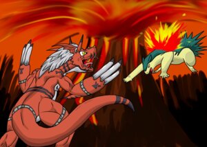 Rating: Safe Score: 0 Tags: ambiguous_gender bandai_namco claws crossover digimon digimon_(species) digital_hazard duo e621 fire generation_2_pokemon growlmon h_box hair hi_res markings nintendo pokemon pokemon_(species) red_theme symbol tail teeth tongue typhlosion volcanic_eruption volcano white_hair yellow_eyes User: bunchy7s