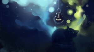Rating: Safe Score: 0 Tags: 16:9 ambiguous_gender apofiss black_body black_fur bubble curled_up detailed e621 felid feral fur glowing green_eyes hi_res light_bulb lying mammal simple_background solo toony wallpaper widescreen User: bunchy7s