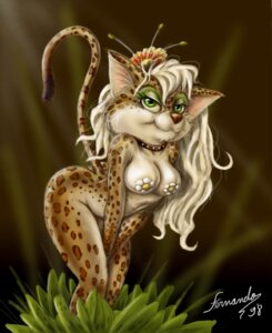 Rating: Explicit Score: 0 Tags: 1998 anthro blonde_hair breasts collar domestic_cat e621 felid feline felis female fernando_faria hair jaguatirica mammal mostly_nude nude pasties solo tail User: bunchy7s