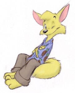 Rating: Safe Score: 0 Tags: 3_toes anthro barefoot biped black_nose bottomwear canid canine clothed clothing crossed_arms e621 feet fox fully_clothed fur goldenrod hair looking_aside looking_at_viewer male mammal one_eye_closed pants shirt short_hair side_view simple_background sketch smile solo tail toes toony topwear unknown_artist white_background wink yellow_body yellow_fur User: bunchy7s