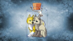 Rating: Safe Score: 0 Tags: abstract_background akira_(akide-volfs.ar) black_nose blue_background blue_eyes bottle canid canine canis container digitigrade duo e621 female feral fur goldi green_eyes grey_body grey_fur hi_res in_bottle in_container inner_ear_fluff leg_markings looking_aside male mammal markings nude quadruped silvergrin simple_background sitting smile socks_(marking) tail tuft white_body white_fur wolf yellow_body yellow_fur User: bunchy7s