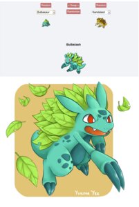 Rating: Safe Score: 0 Tags: alternate_species ambiguous_gender bulbasaur e621 fakemon feral fusion generation_1_pokemon group hi_res hybrid nintendo pokemon pokemon_(species) pokemon_fusion red_eyes reference_image sandslash solo_focus unavailable_at_source yukinayee User: bunchy7s