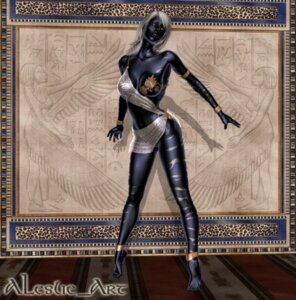 Rating: Questionable Score: 0 Tags: 3d black_skin dark_skin drow egyptian elf female kemetic rule34 stripes white_hair User: bunchy7s