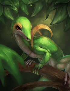 Rating: Safe Score: 0 Tags: ambiguous_gender brown_eyes e621 feral generation_5_pokemon green_body green_scales hi_res leaf nintendo plant pokemon pokemon_(species) quadruped realistic rhyu scales snivy solo tail tree User: bunchy7s