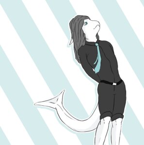 Rating: Questionable Score: 0 Tags: abstract_background accessory ambiguous_gender anthro aquatic blue_eyes digital_media_(artwork) e621 fish hair hi_res necktie shark simple_background solo solrian tail User: bunchy7s