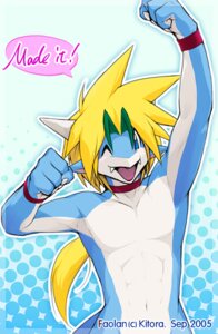 Rating: Safe Score: 0 Tags: 2005 4_fingers ambiguous_gender anthro blonde_hair blue_body blue_eyes blue_skin blue_theme cel_shading choker claws dialogue e621 english_text fangs faolan_(kitora) fingers fist front_view green_hair hair half-length_portrait horn jewelry kitora long_hair male_(lore) multicolored_hair necklace nude one_eye_closed open_mouth open_smile outline pattern_background ponytail portrait raised_arm scalie shaded short_snout simple_background smile solo speech_bubble teeth text tongue white_body white_skin wink wristband User: bunchy7s