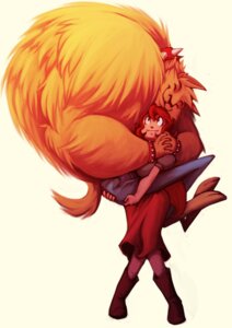 Rating: Safe Score: 0 Tags: abstract_background ben-ben brown_body brown_fur clothing collar duo e621 eyes_closed female fur hair hi_res hug human male mammal muscular red_hair simple_background smile white_background wristband User: bunchy7s