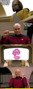 Rating: Safe Score: 0 Tags: alien alien_humanoid alternating_focus clothing command dialogue duo e621 english_honorific english_text four_frame_image hasbro heart_symbol hi_res honorific human humanoid humor jean-luc_picard klingon logo male mammal meme mlp_logo my_little_pony name_drop name_in_dialogue smile star_trek star_trek_the_next_generation talking_to_another text text_in_heart third-party_edit uniform unknown_artist uss_enterprise-d worf_(star_trek) User: bunchy7s Rating: Safe Score: 0 Tags: alien alien_humanoid alternating_focus clothing command dialogue duo e621 english_honorific english_text four_frame_image hasbro heart_symbol hi_res honorific human humanoid humor jean-luc_picard klingon logo male mammal meme mlp_logo my_little_pony name_drop name_in_dialogue smile star_trek star_trek_the_next_generation talking_to_another text text_in_heart third-party_edit uniform unknown_artist uss_enterprise-d worf_(star_trek) User: bunchy7s