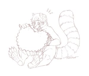 Rating: Safe Score: 0 Tags: anthro candy claws conditional_dnp dessert e621 feet food fuzzypaws hindpaw male mammal micro nude om_nom_nom paws peanut_butter_cup procyonid raccoon sefeiren sketch solo surprised tail User: bunchy7s