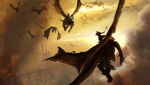 Rating: Safe Score: 0 Tags: 16:9 ambiguous_gender battle detailed detailed_background dragon e621 feral group hi_res mythological_creature mythological_scalie mythology realistic scalie tail unknown_artist wallpaper widescreen wings User: bunchy7s