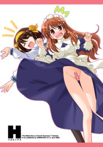 Rating: Explicit Score: 0 Tags: blush breasts brown_hair chogenbo_musasiya clothing female highres maid musashiya_chougenbou no_panties rule34 short_hair small_breasts suzumiya_haruhi suzumiya_haruhi_no_yuuutsu text_censor translation_request User: bunchy7s