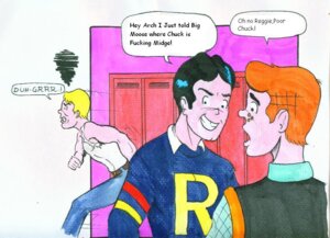 Rating: Explicit Score: 0 Tags: 3boys archie_andrews archie_comics black_hair blonde_hair english_text ginger hand_drawn male male_only moose_mason reggie_mantle rule34 safe tagme text traditional_media User: bunchy7s