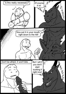 Rating: Explicit Score: 0 Tags: anthro balls comic cuntboy deacon_chaos dialogue dragon dragon_slayer furry furry_only intersex lizard male max-dragon no_humans penis rule34 scalie xianos User: bunchy7s