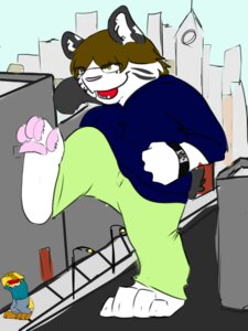 Rating: Questionable Score: 0 Tags: 2010 3:4 anthro barefoot canid canine city clothed clothing digital_media_(artwork) duo e621 eyewear feet felid female fox fujy fujy50 full-length_portrait fully_clothed glasses hi_res leucistic macro mammal pantherine paws portrait solo_focus stomping street tiger User: bunchy7s