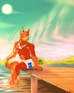 Rating: Safe Score: 0 Tags: 4:5 abs anthro biceps big_muscles biped brown_eyes bulge canid canine canis clothed clothing cropped_ears detailed_background dobermann domestic_dog e621 jewelry looking_at_viewer male mammal muscular muscular_anthro muscular_male necklace patto pinscher sitting solo swimwear toony water User: bunchy7s