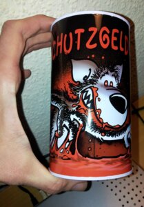 Rating: Safe Score: 0 Tags: absurd_res ambiguous_gender blood bodily_fluids can canid canine canis container disembodied_hand duo e621 german_text grandfathered_content hi_res mammal real solo_focus text translated trollingmeister wolf User: bunchy7s