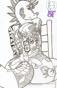 Rating: Questionable Score: 0 Tags: ambiguous_gender anthro big_butt biped butt e621 iguana iguanid lizard looking_at_viewer looking_back nude piercing pinup pose reptile scalie simple_background sitting solo suicide_furs tail tattoo white_background User: bunchy7s