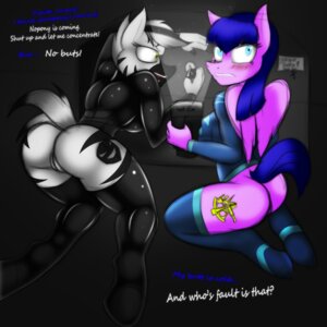 Rating: Explicit Score: 0 Tags: 1:1 2013 anthro black_hair blue_eyes blue_hair blush bottomless butt clothed clothing cutie_mark dialogue digital_media_(artwork) duo e621 english_text equid equine fan_character female genitals hair hasbro hi_res horse jrvanesbroek latex legwear lockpick lockpicking lockpicking_tools mammal multicolored_hair my_little_pony pearl_flywright pony pyrite_(mythosy) pyrite_(oc) stockings stripes text two_tone_hair vault vulva white_hair yellow_eyes zebra User: bunchy7s