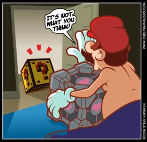 Rating: Explicit Score: 0 Tags: ?_block bed bedding blanket block caught_in_the_act clothing crossover dialogue door e621 english_text facial_hair furniture gloves group hair handwear hat headgear headwear heart_symbol human humor inanimate_object infidelity item_box low_res male mammal mario mario_bros mustache nintendo not_furry nude overweight overweight_human portal_(series) sex steve_napierski surprised text valve valve_corporation walk-in weighted_companion_cube what User: bunchy7s