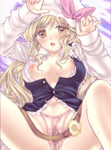 Rating: Explicit Score: 0 Tags: blonde_hair breasts female hat large_breasts long_hair long_sleeves lying navel nipples open_clothes open_shirt panties pussy pussy_juice rule34 shirt silent_sinner_in_blue solo spread_legs sweat tears touhou underwear watatsuki_no_toyohime yellow_eyes yukarigawa_yumiya User: bunchy7s