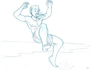 Rating: Safe Score: 0 Tags: 2012 beach bottomwear canid canine clothed clothing e621 frisbee frisbee_in_mouth human jewelry jumping male mammal monochrome necklace outside pants sabretoothed_ermine seaside sketch solo species_transformation topless transformation User: bunchy7s