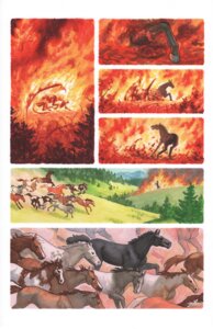Rating: Safe Score: 0 Tags: ambiguous_gender comic e621 equid equine feral fire group hi_res horse mammal membrane_(anatomy) membranous_wings unikron wings winona_nelson User: bunchy7s