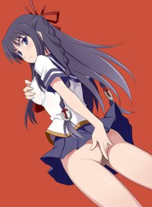 Rating: Explicit Score: 0 Tags: blue_eyes blush bow corpse_princess female hairbow hoshimura_makina long_hair looking_back makina_hoshimura maruto maruto! no_panties purple_hair rule34 school_uniform serafuku shikabane_hime User: bunchy7s