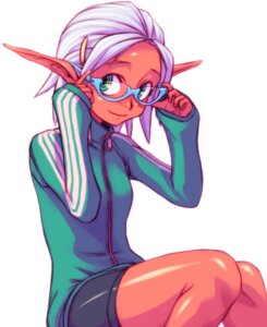 Rating: Safe Score: 0 Tags: clothed clothing e621 elf eyewear female glasses green_eyes hair humanoid not_furry short_hair solo tom910 white_hair User: bunchy7s