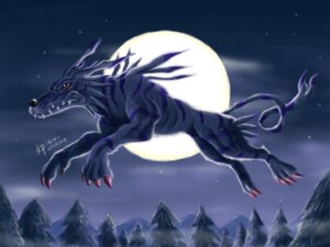 Rating: Safe Score: 0 Tags: 2010 4:3 bandai_namco blue_theme canid canine claws cool_colors dark_theme digimon digimon_(species) e621 eva_(artist) feral floating full_moon fur garurumon male mammal moon night orange_eyes outside quadruped sky solo star starry_sky tail teeth white_body white_fur User: bunchy7s