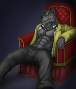 Rating: Questionable Score: 0 Tags: 2012 abs accessory anthro athletic biceps biped black_body black_fur black_nipples black_nose bottomwear bulge canid canine canis chair clothed clothing dem_prawns e621 fur furniture green_eyes grey_body grey_fur hi_res jacket looking_at_viewer male mammal muscular muscular_anthro navel necktie nipples on_chair open_clothing open_jacket open_shirt open_topwear pants partially_clothed pecs pose reclining shirt sitting solo suit topwear wolf User: bunchy7s Rating: Questionable Score: 0 Tags: 2012 abs accessory anthro athletic biceps biped black_body black_fur black_nipples black_nose bottomwear bulge canid canine canis chair clothed clothing dem_prawns e621 fur furniture green_eyes grey_body grey_fur hi_res jacket looking_at_viewer male mammal muscular muscular_anthro navel necktie nipples on_chair open_clothing open_jacket open_shirt open_topwear pants partially_clothed pecs pose reclining shirt sitting solo suit topwear wolf User: bunchy7s
