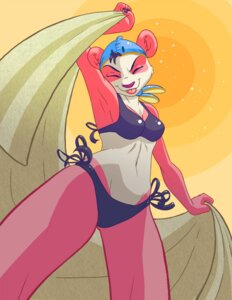 Rating: Questionable Score: 0 Tags: bear bikini chunksthemighty clothed clothing e621 eyes_closed female fur giant_panda glistening mammal pink_body pink_fur skimpy solo swimming swimming_cap swimwear tight_clothing tongue two-piece_swimsuit User: bunchy7s