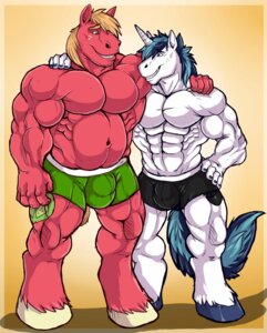Rating: Explicit Score: 0 Tags: 2013 5_fingers abs anthro anthrofied arody athletic azure_ebony belly biceps big_macintosh_(mlp) big_muscles black_clothing black_underwear blonde_hair blue_eyes blue_hair bottomwear boxer_briefs bulge clothed clothing cutie_mark duo e621 earth_pony equid equine eye_contact fingers friendship_is_magic fur green_clothing green_eyes green_underwear grin hair hasbro hi_res hooves horn horse huge_muscles looking_at_another male mammal musclegut muscular muscular_male my_little_pony mythological_creature mythological_equine mythology pecs pony pose red_body red_fur shorts simple_background slightly_chubby smile standing teeth topless underwear unicorn white_body white_fur yellow_background User: bunchy7s