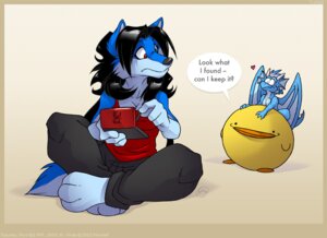 Rating: Safe Score: 0 Tags: 11:8 2010 4_fingers anatid anseriform anthro avian bird black_hair black_nose blue_body blue_fur border bottomwear canid canine canis clothing dragon duck e621 electronics english_text european_mythology eyebrows eyelashes female fingers fur game_console gaming group hair handheld heart_symbol hida mammal membrane_(anatomy) membranous_wings micro mythological_creature mythological_scalie mythology nintendo nintendo_ds nintendo_ds_family pants piyo_piyo piyo_piyo_duck playing_video_game scalie simple_background sitting spunky_(artist) spunky_(spunky) tail text waddling_head western_dragon what wings wolf User: bunchy7s