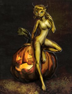 Rating: Questionable Score: 0 Tags: 2012 abstract_background anthro blonde_hair breasts e621 featureless_breasts felid feline female food fruit green_eyes hair jack-o'-lantern leaning looking_at_viewer lynx mammal navel nude plant pumpkin short_hair simple_background solo tumorhead User: bunchy7s
